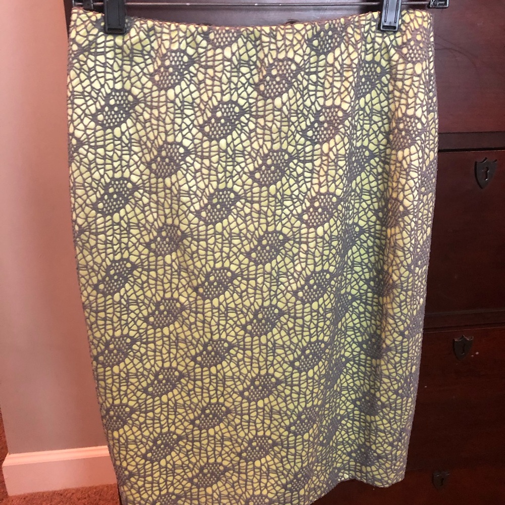 Green and Gray Pencil Skirt